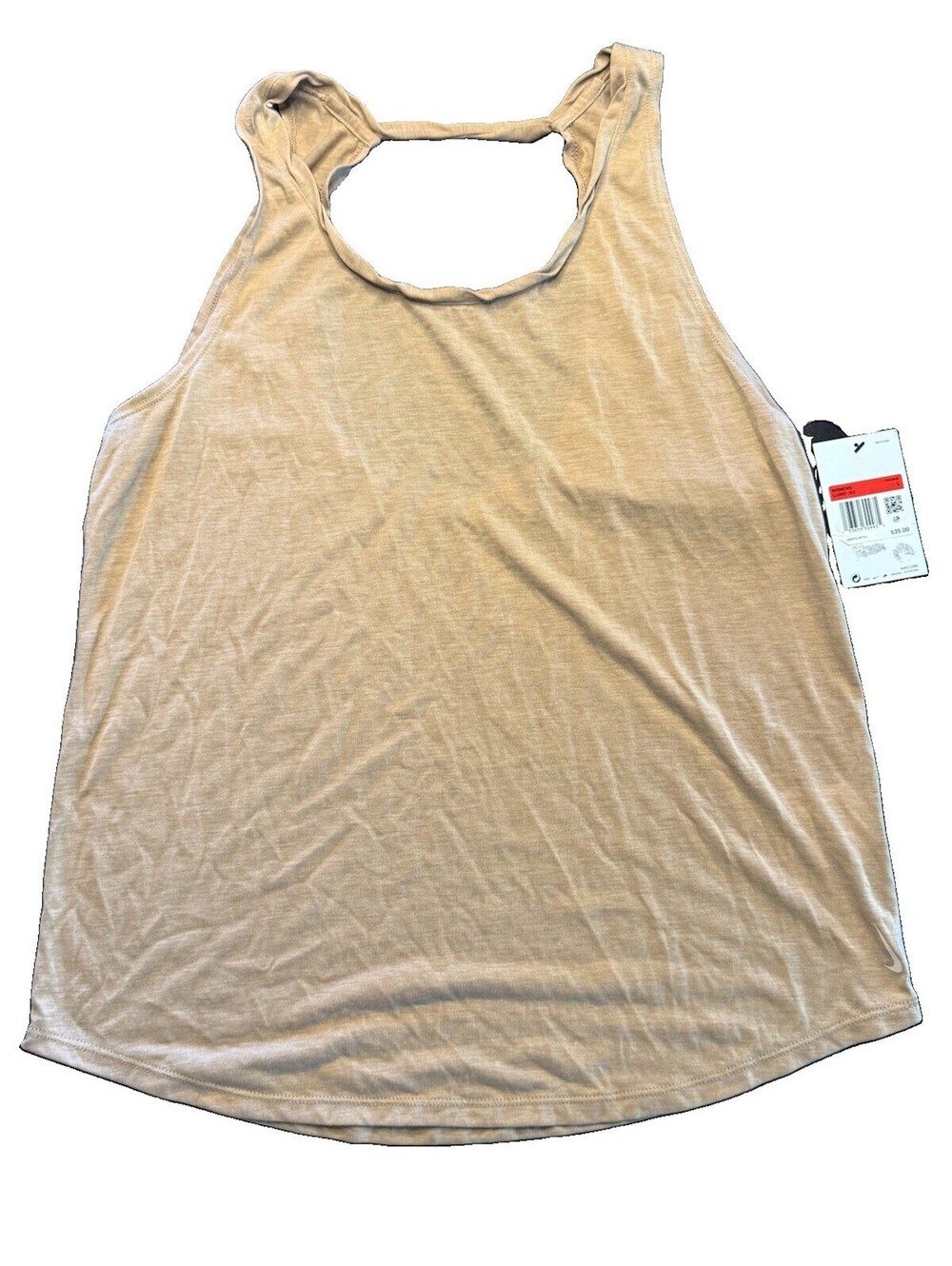 Nike Yoga Women's Twist Top Tank Soft Stretchy CJ3687-283 Relaxed Training Large